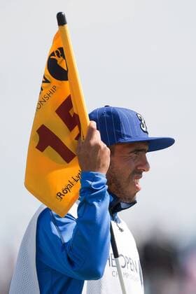 Golf, The British Open, Footballer Carlos Tevez as Caddie