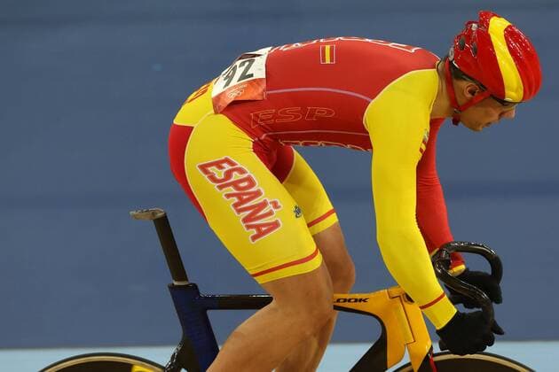 OLYMPIA 2012, Track cycling, Mazquiaran Hodei from Spain rides bareback