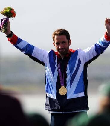 OLYMPIA 2012, Sailing, Finn Dinghy, Award Ceremony with Ben Ainslie (GBR)
