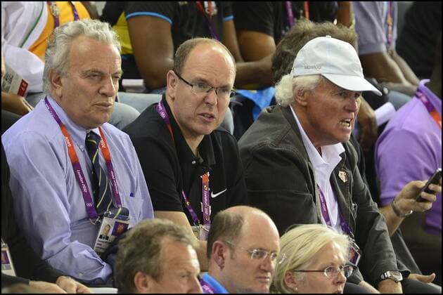 OLYMPIA 2012, Prince Albert of Monaco as guest at the track cycling competitions
