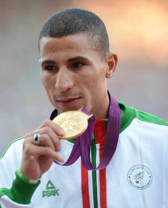 OLYMPIA 2012, Athletics, 1500m, Men, Award Ceremony with Taoufik Makhloufi