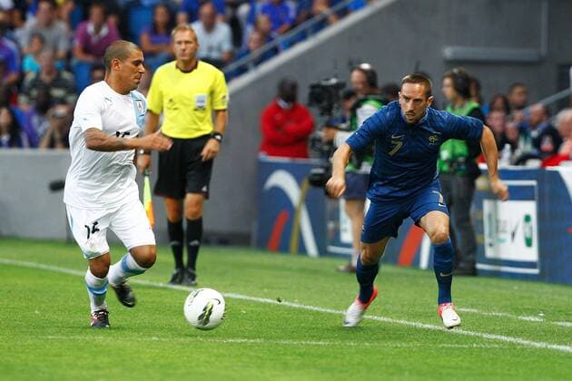 Football, Test match, France - Uruguay 0:0