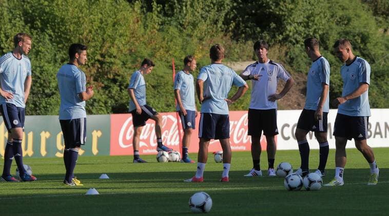 Football, German national team training