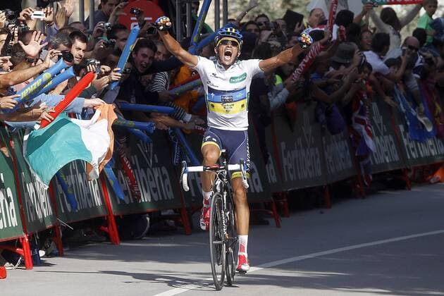 Cycling, Vuelta, Alberto Contador wins the 17th stage