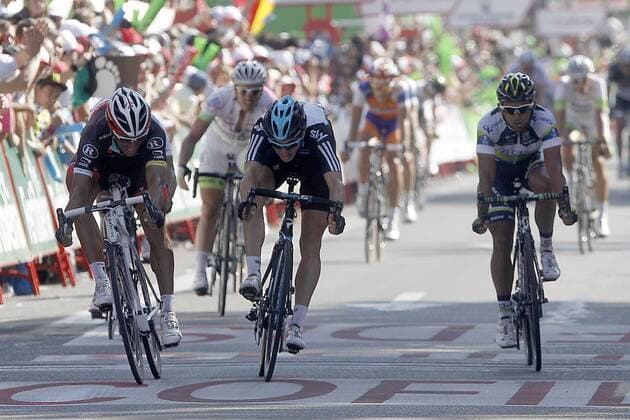 Cycling, La Vuelta, Daniele Bennati (RadioShack) wins the 18th stage