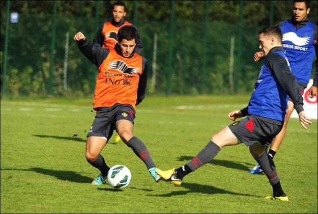 Football, training of the Belgian national team