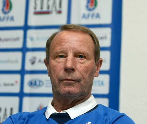 Football, Press Conference National Team Azerbaijan with Vogts
