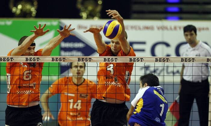 Volleyball, 1. BL, BR Volleys - VfB Friedrichshafen 3:1