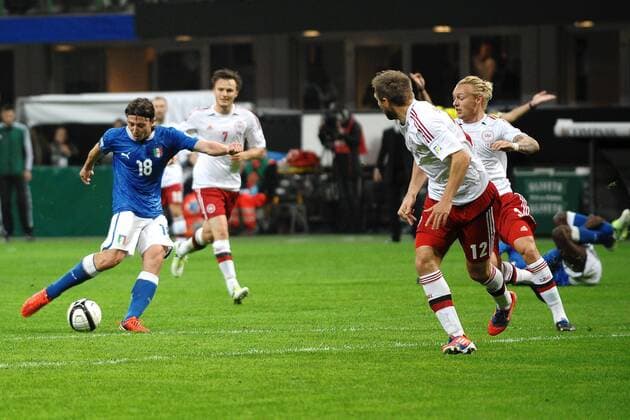 Football, World Cup Qualification, Italy - Denmark