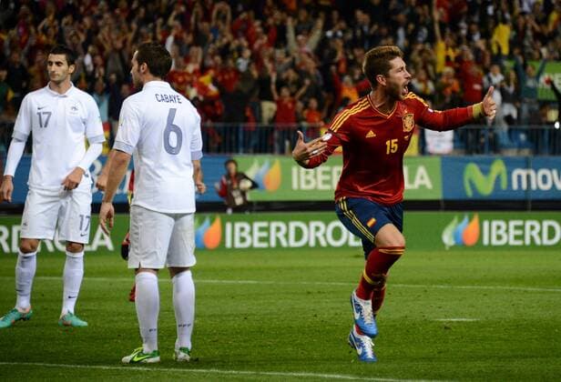 Football, World Cup Qualification, Spain - France