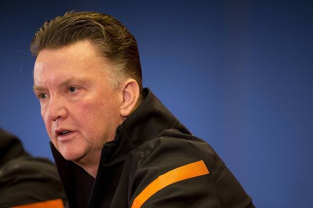 Football, Press conference with Louis van Gaal, coach of the national team of the Netherlands