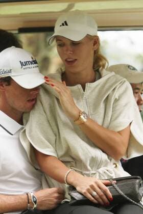 Golf, Hong Kong Open, Rory McIlroy and his girlfriend, tennis player Caroline Wozniacki