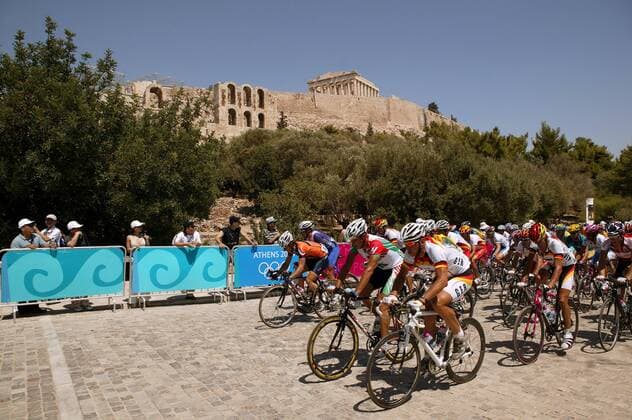 Olympics 2004 - Cycling, Road Race, Men, Paolo Bettini wins the gold medal