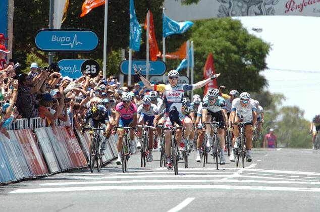Cycling, Andre Greipel wins the 4th stage of the Tour of Down Under