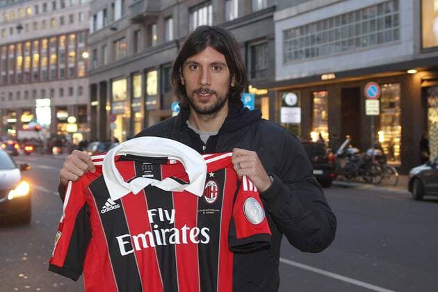 Football, Italy, Serie A, AC Milan new signing Cristian Zaccardo