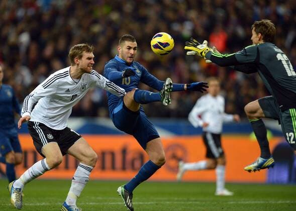Football, international match, France - Germany