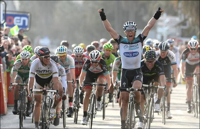 Cycling, Sylvain Chavanel wins the 6th stage of the Paris-Nice long-distance race
