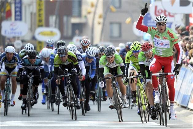 Cycling, Tour de la Panne, Alexander Kristoff wins the third stage