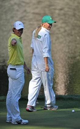 Golf, Augusta, Rory McIlroy with girlfriend Caroline Wozniacki