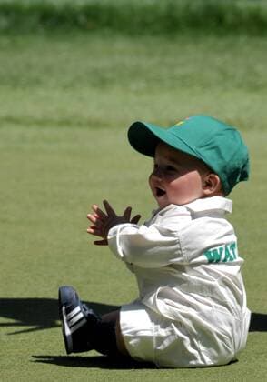 Golf, Augusta, golf pros and their offspring at the Par 3 Contest