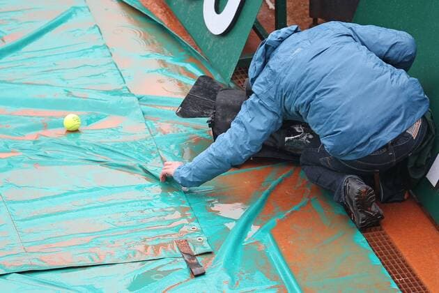 Tennis, French Open, Rain in Paris