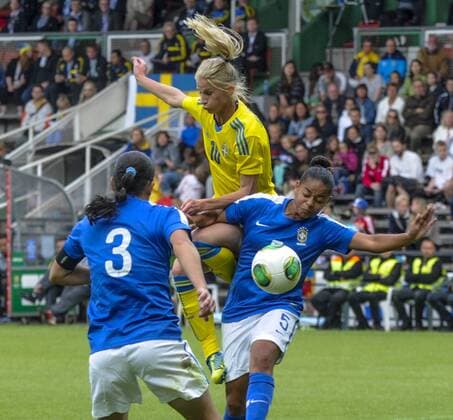 Football, Women, Sweden - Brazil