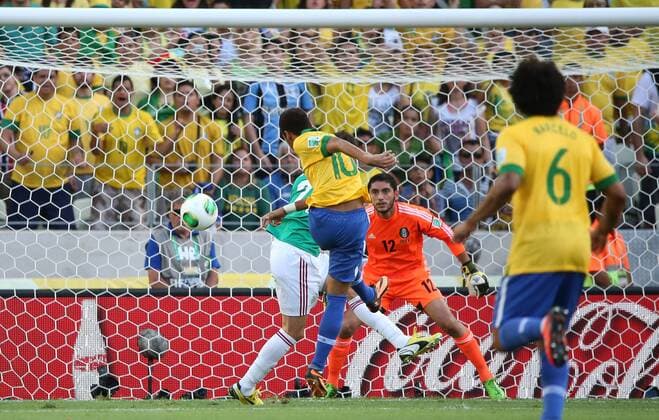 Football, Confed Cup, Brazil - Mexico