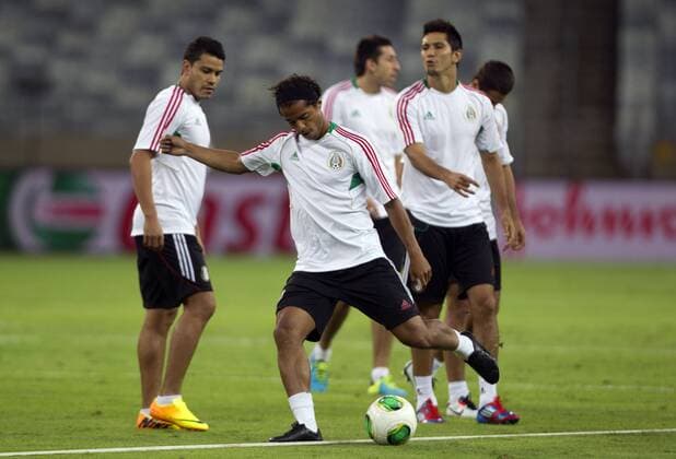 Football, Confed Cup, Training Mexico