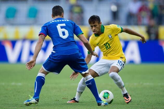 Football, Confed Cup, Brazil - Italy