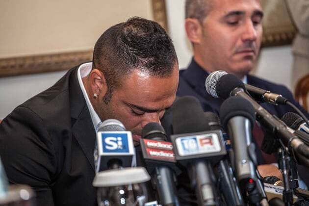 Football, Italy, Fabrizio Miccoli apologises at press conference
