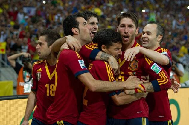 Football, Confederations Cup, Spain beat Italy on penalties