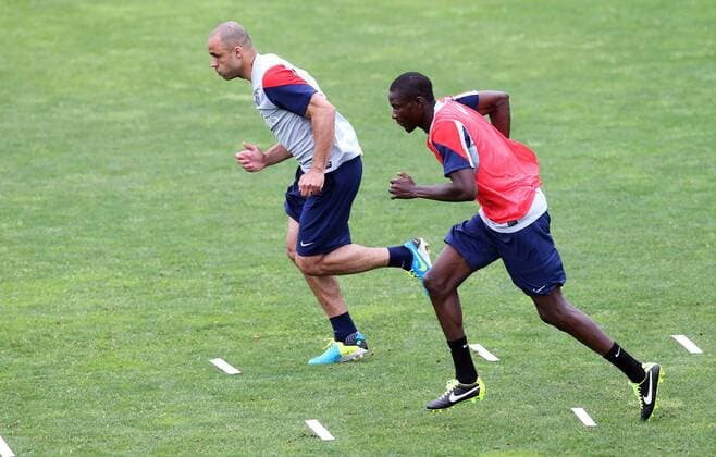 Football, France Ligue 1 - Training Paris Saint Germain
