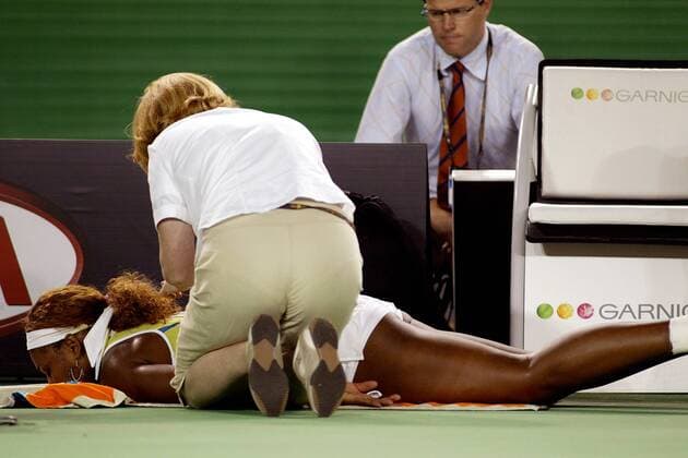 Tennis, Australian Open, Women's final, Serena Williams defeats Lindsay Davenport