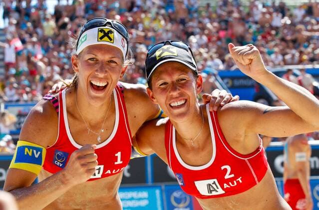Beach volleyball, European Championships in Klagenfurt, Doris and Stefanie Schwaiger are European Champions 2013