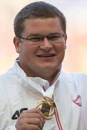 Athletics, World Championships in Moscow, Award Ceremony, Pawel Fajdek - World Champion in the Hammer Throw