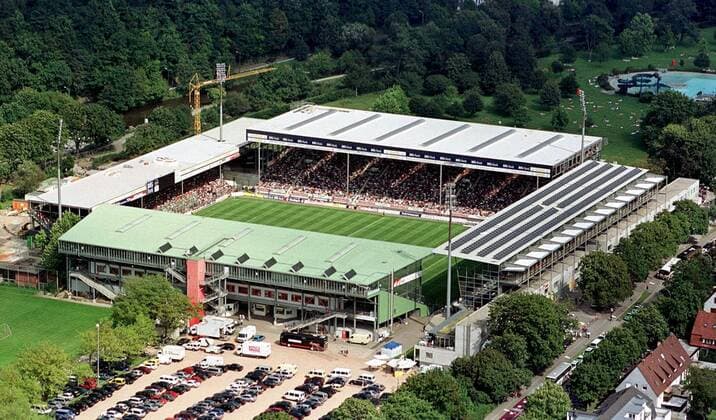 Football, stadium history SC Freiburg