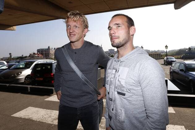 Football, World Cup Quali, Arrival of Dutch national players at hotel