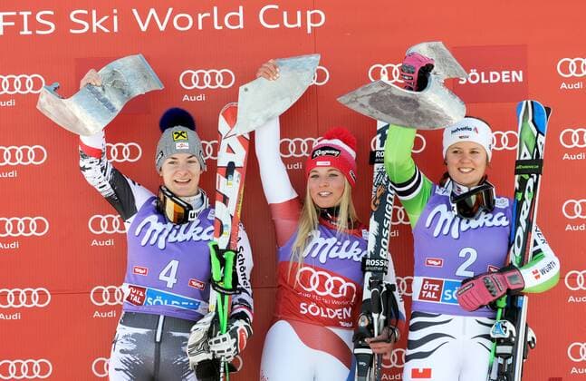 Alpine Skiing, World Cup in Soelden, Ladies' Giant Slalom Award Ceremony