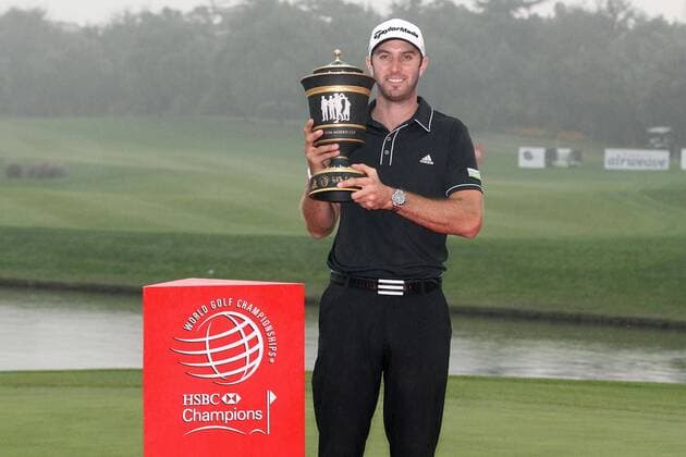 Golf, Dustin Johnson wins the HSBC World Golf Championships