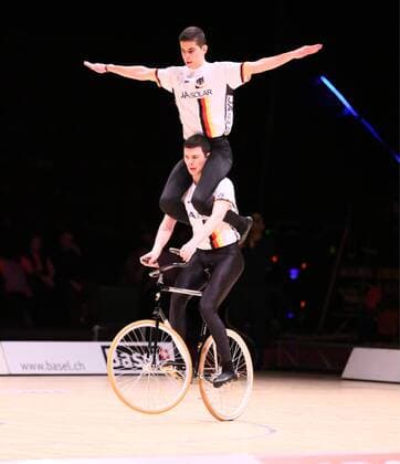 World Indoor Cycling Championships, Artistic Cycling, Men's Two Mixed, Victory for Bugner and Bugner