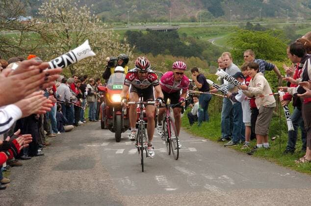 Cycling, Liège - Bastogne - Liège, Vinokourov ahead of Voigt