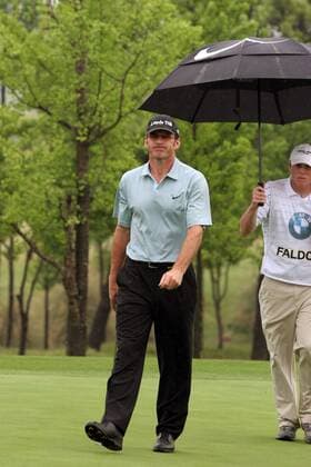 Golf, BMW Asian Open in Shanghai, bad weather conditions on the final round
