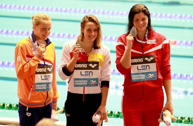 Swimming, Short Course European Championships, Award Ceremony 800m Freestyle Ladies