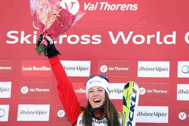 Ski Cross, World Cup in Val Thorens, Award Ceremony Ladies