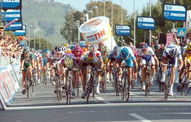 Cycling, Giro d Italia, stage 2, Robbie Mc Ewen celebrates stage win