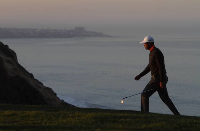 Golf, Tiger Woods at the Farmers Insurance Open