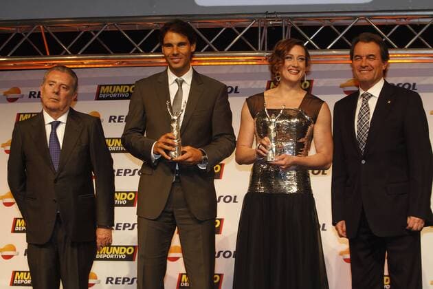 Football, Spain, Jupp Heynckes receives award from sports newspaper Mundo Deportivo