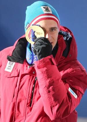 Sochi 2014, Alpine Skiing, Downhill, Award Ceremony with Olympic Champion Matthias Mayer