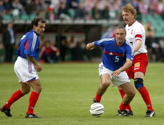 Football, Charity Match, Old International Poland - France with Platini and Boniek