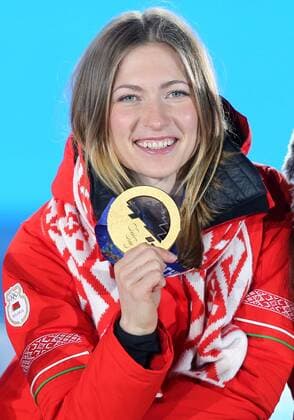 Sochi 2014, Biathlon, 15km, Award Ceremony with Olympic Champion Darja Domratschewa